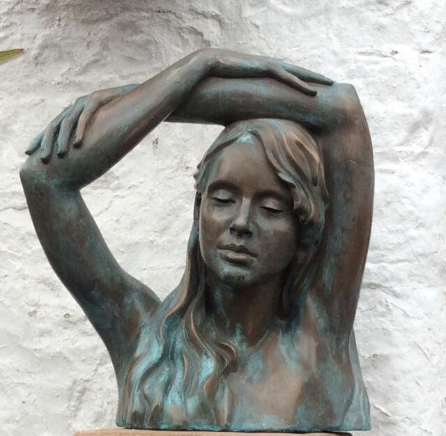 Kiara Bronze Resin Garden Sculpture By Christine Baxter - image 1
