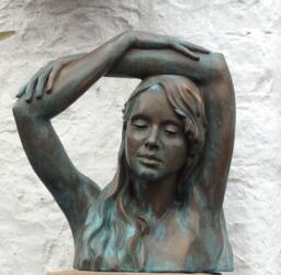 Kiara Bronze Resin Garden Sculpture By Christine Baxter - thumbnail 1