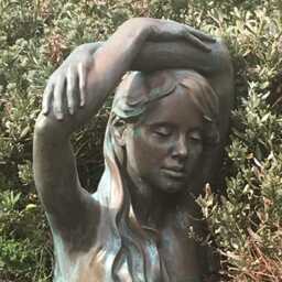 Kiara Bronze Resin Garden Sculpture By Christine Baxter - thumbnail 4