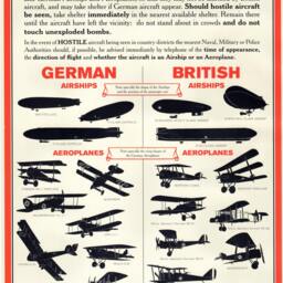 Reprint Of A British Ww1 Poster - Public Warning Air-Raid Precaution - thumbnail 3