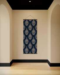 Damask Medallion Tapestry - Wall Hanging Unique Art - thumbnail 1