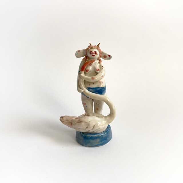 Decorative Female Figurine, Spiritual Gift For Feminist, Lesbian Wedding Gift, Deities & Demigods, Folklore Decor, Devil Girl - image 1