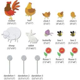 Rooster & Company Wall Sticker Pack For Farm Theme Room - Stk995