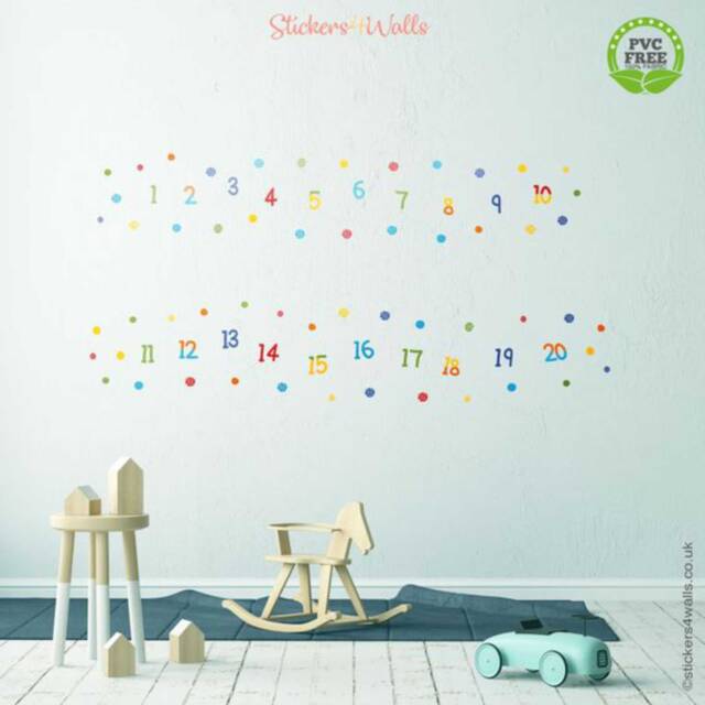 Alphabet & Number Fabric Wall Stickers Reusable Nursery Decals - image 1