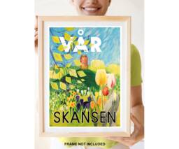 Reprint Of A Vintage Travel Poster To Var, Skansen - Sweden - thumbnail 1
