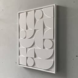 Geometric - Wall Art Handmade 500x650mm Midcentury Modern Relief Painting Wall Sculpture - thumbnail 2