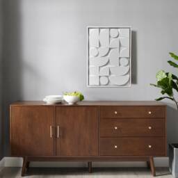 Geometric - Wall Art Handmade 500x650mm Midcentury Modern Relief Painting Wall Sculpture - thumbnail 3