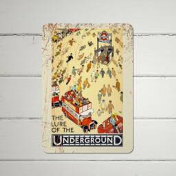 Vintage London Underground Metal Sign Alfred Leete Travel Poster - A4 Aluminium - thumbnail 2