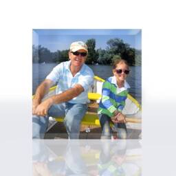 Personalized Glass Photo Frame ~ Custom Family Picture ~Modern Unique Gift~Self Standing Keepsake Gift For Dorm Or College Room