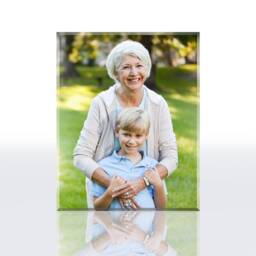 Personalized Glass Photo Frame ~ Custom Family Picture Modern Unique Gift Self Standing Keepsake For Birthday - thumbnail 2