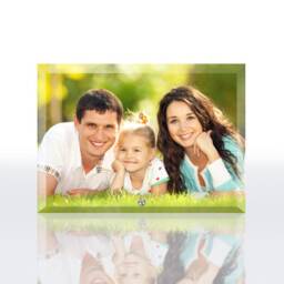Personalized Glass Photo Frame ~ Custom Family Picture Modern Unique Gift Self Standing Keepsake For Birthday - thumbnail 3