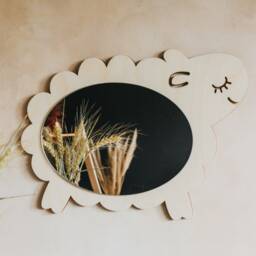 Wall Kids Mirror, Wooden Decorations, Kids Room, Bedroom Decor, Baby Shower Gift, Wooden Mirror For Room - thumbnail 2