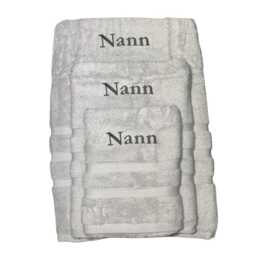 Embroidered Egyptian Cotton Towel Bale, Personalized Set