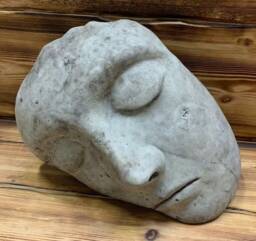 Stone Garden Beautiful Large Half Face Modern Art Statue Concrete Ornament - thumbnail 1