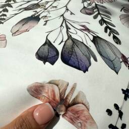 Magical Botanical Flower Wall Decal Border - Bottom - Easy To Apply Peel & Stick Floral Stickers For Nursery Decor - thumbnail 2