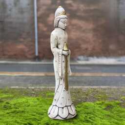 Concrete Large Chinese Man Sculpture Outdoor Asian Figurine Garden Wise Emperor Ornament Zen Garden Decor Japanese Statue Lover Gift - thumbnail 2