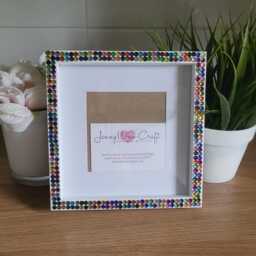 Colourful Rhinestones Square Photo Frame 6 X Inches - thumbnail 4