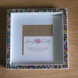 Colourful Rhinestones Square Photo Frame 6 X Inches - thumbnail 2