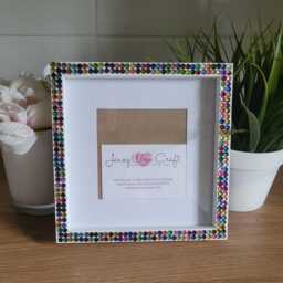 Colourful Rhinestones Square Photo Frame 6 X Inches - thumbnail 1