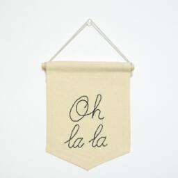 Oh La La, Mini Banner Wall Hanging, Love Gift, Quote, Dorm Decor, Friends Gift - thumbnail 2
