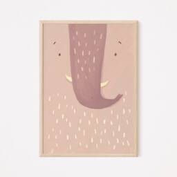 Enno Elephant Poster Old Pink I Safari, Jungle, Children's Room, Living Room Decoration, Poster, Download, Mural, Printable Picture Wall - thumbnail 3