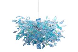 Unique Ceiling Lighting With Sea Color Flowers & Leaves For Dining Room, Living Room Or Bedroom. Modern Home