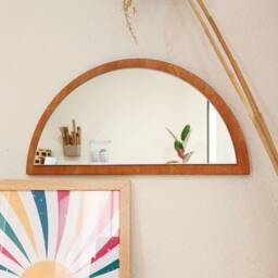 Half Circle Wall Mirror Decor, Moon Hanging Mirror, Arched Geometric Arch Sun Glass Modern - thumbnail 3