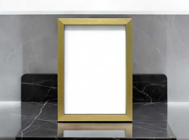 Gold Frame Photo Thin/Slim Range 2cm Picture Poster Print Frames Thin in Sizes A2 A3 A4 A5 Handmade Modern - image 1