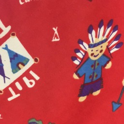 Handmade Vintage Inspired Native American Flannel & Fleece Baby Blanket - thumbnail 4
