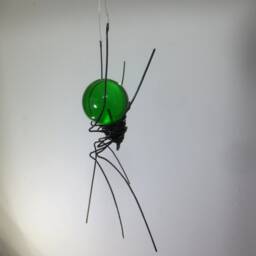 Wonderful Green Sun Catcher Window Spider Hanging Art, Made To Order - thumbnail 3