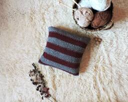 Knit Pillow Cushion Hand Knitted Throw Case Chunky Cover Red Sweater Cushion Decorative Handmade Rustic Home Decor