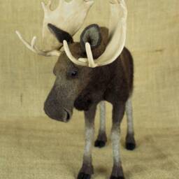Made To Order Needle Felted Moose Custom Needle Felted Animal Sculpture - thumbnail 4