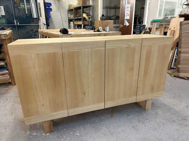 Handcrafted Solid Beech Wood Sideboard Storage Cabinet - image 1