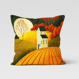Fall Themed Farmhouse Pillow Case/Pumpkin Cover/Fall Trend Autumn Cushion Case/Housewarming Pillowcase/Home Decor/Gift For Her - thumbnail 2
