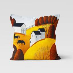 Fall Themed Farmhouse Pillow Case/Pumpkin Cover/Fall Trend Autumn Cushion Case/Housewarming Pillowcase/Home Decor/Gift For Her - thumbnail 3
