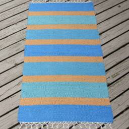 "Hand Woven Cotton Rug - 24"" X 44" - thumbnail 3
