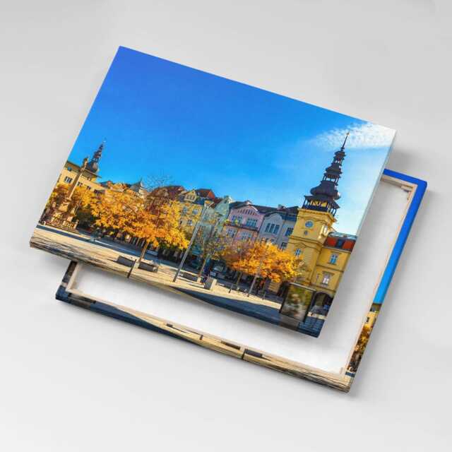 Masaryk Square & The Old Town Hall Canvas, Wall Art Picture, Blue Decoration, Travel Canvas - image 1