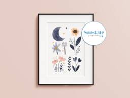 Nursery Prints, Wildflower Wall Art, Floral Prints For Nursery, Baby Girls Room, Posters, Pictures, Boys Room - thumbnail 1