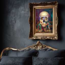 Dali's Pierrot Art Print Surrealist Gothic Clown Painting - thumbnail 2
