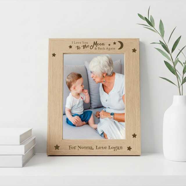 Personalized Engraved Wooden Photo Frame, Grandparents Gift 5x7 - image 1