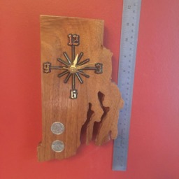 Rhode Island Handmade State Quarter Clock With Inlaid Quarters. Fully Customizable - thumbnail 3