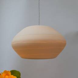 Porcelain Mushroom Ball With Spirals, Pendant Light - thumbnail 3