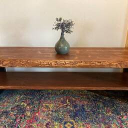 Tv Stand/Console Reclaimed Wood Console Antique Wood Media - thumbnail 3