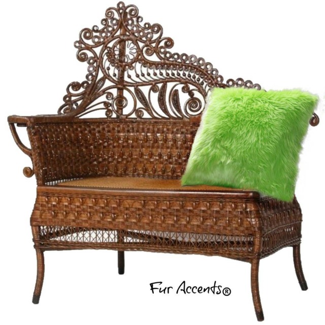Lime Green Faux Fur Pillow Cover - Plush Shag Throw, Usa Made