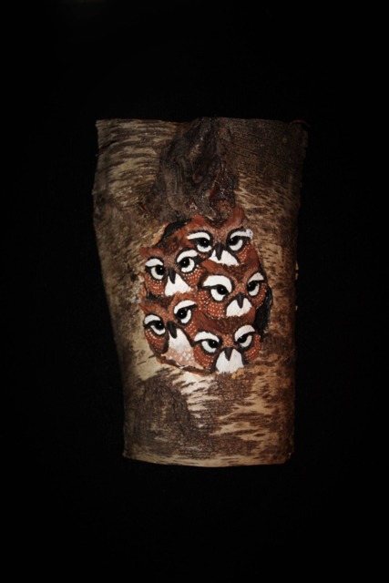 Owl Wood Carving Hand Carved & Sculpted Bird Art - Ooak - image 1