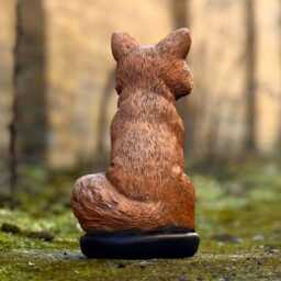 Stone Cute Fox Statue Concrete Sculpture Outdoor Animal Figurine Cement Forest Ornament Nature Yard Art Woodland Decoration Gift - thumbnail 4
