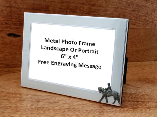 Horse Dressage Emblem Picture Frame Birthday Gift Landscape Or Portrait Riding Present 182 Mf - image 1