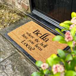 Bella Where The Hell Have You Been Loca Doormat, Funny Twilight Welcome Mat, Meme Gift For Her, Teen Girl Gift, Housewarming - thumbnail 3