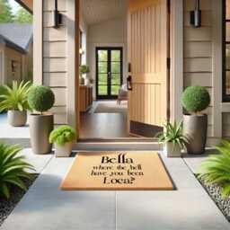 Bella Where The Hell Have You Been Loca Doormat, Funny Twilight Welcome Mat, Meme Gift For Her, Teen Girl Gift, Housewarming - thumbnail 4
