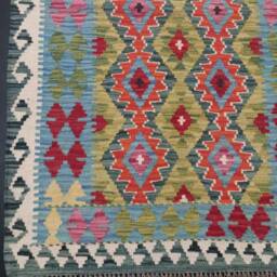 Kilim Rug Classic, Handmade Artisan Afghan Turkish Aztec Natural Wool 154x96 cm - thumbnail 4